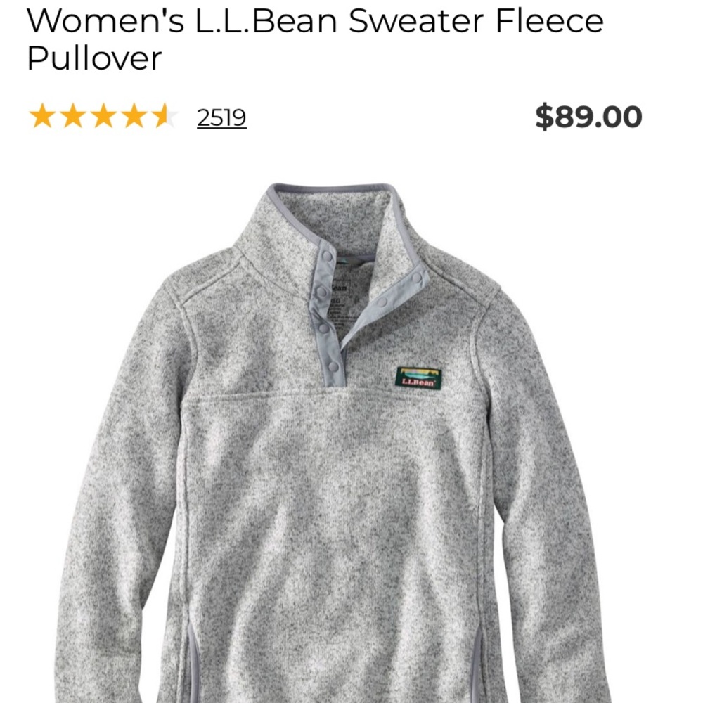 Women's L.L.Bean Sweater Fleece Pullover
